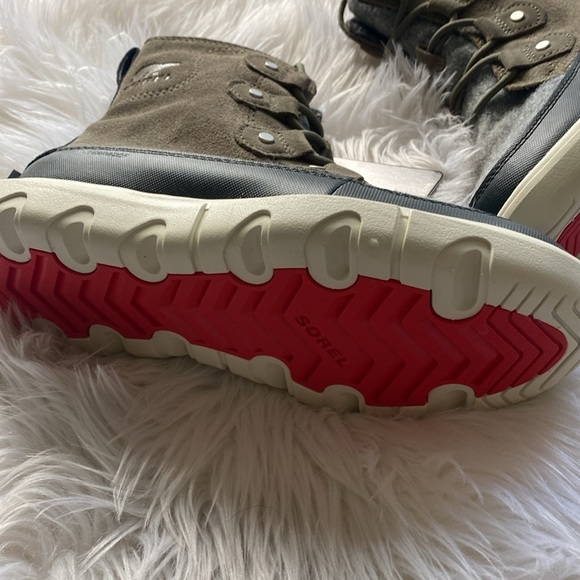 ❄️SOREL Explorer II Joan Felt WP Green white black red Women’s 6 - Picture 6 of 17